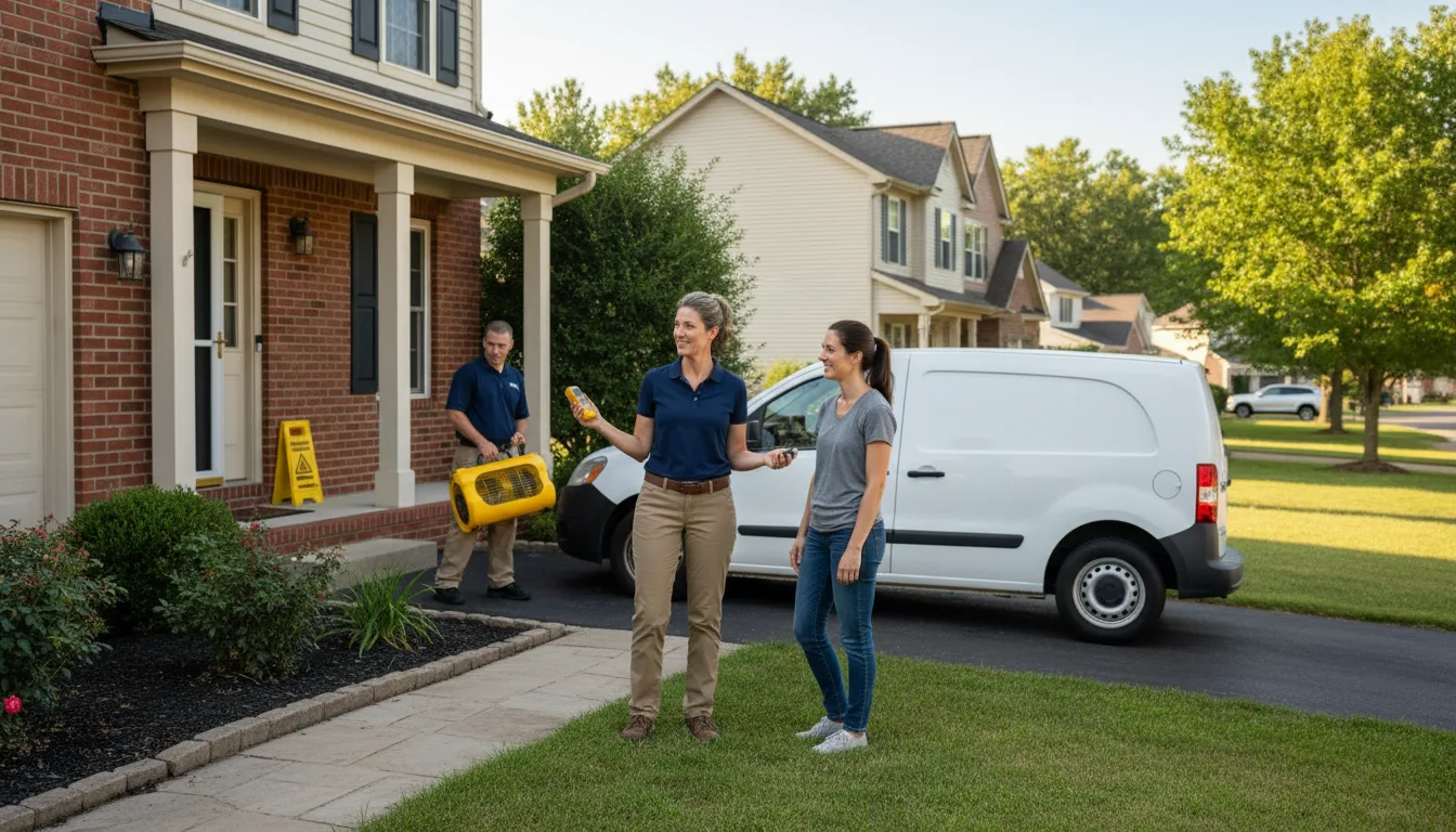 Residential water damage restoration in Woodridge, IL